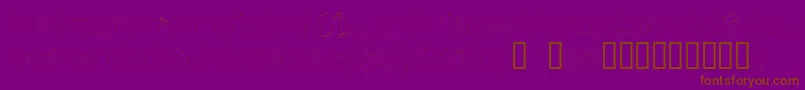Typonegative-fontti – ruskeat fontit violetilla taustalla
