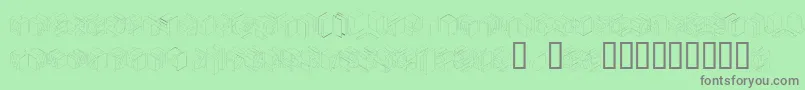 Typonegative Font – Gray Fonts on Green Background