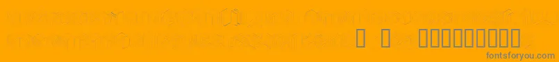 Typonegative-Schriftart – Graue Schriften auf orangefarbenem Hintergrund