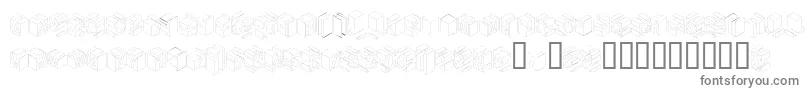 Typonegative-fontti – harmaat kirjasimet valkoisella taustalla