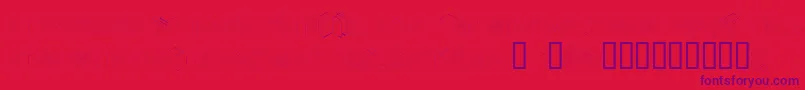 Police Typonegative – polices violettes sur fond rouge