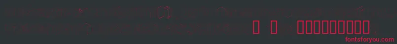 フォントTyponegative – 黒い背景に赤い文字