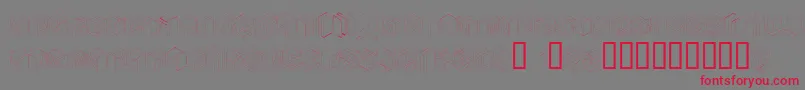 Typonegative Font – Red Fonts on Gray Background