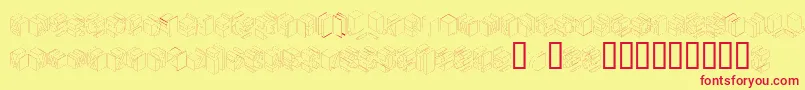 Typonegative Font – Red Fonts on Yellow Background