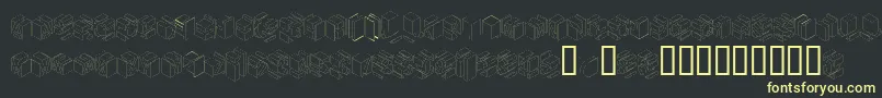 Шрифт Typonegative – жёлтые шрифты на чёрном фоне