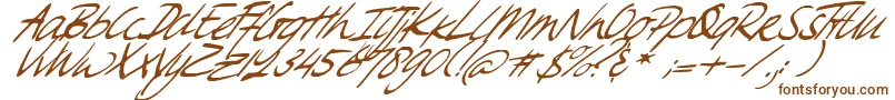 SweetSteeffie-Schriftart – Braune Schriften auf weißem Hintergrund