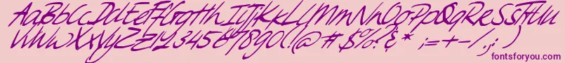 SweetSteeffie-Schriftart – Violette Schriften auf rosa Hintergrund