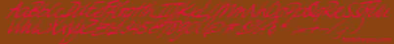 SweetSteeffie Font – Red Fonts on Brown Background