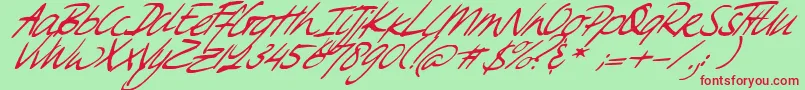 SweetSteeffie Font – Red Fonts on Green Background