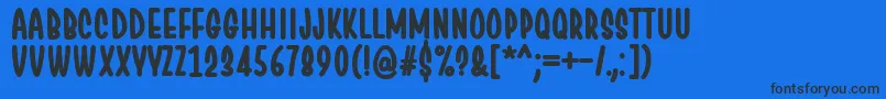 ChesanBold Font – Black Fonts on Blue Background