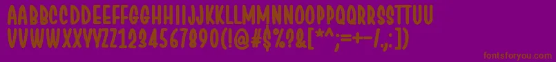 ChesanBold Font – Brown Fonts on Purple Background