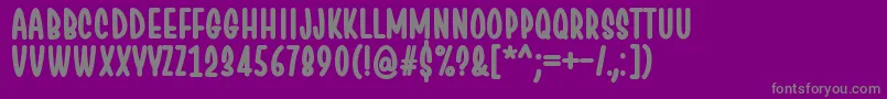 ChesanBold Font – Gray Fonts on Purple Background