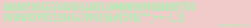 ChesanBold Font – Green Fonts on Pink Background