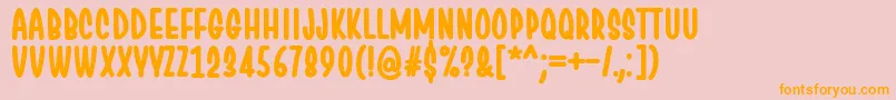 ChesanBold Font – Orange Fonts on Pink Background