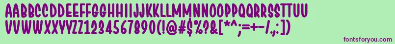 ChesanBold Font – Purple Fonts on Green Background