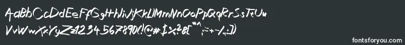 XaligraphyItalic-fontti – valkoiset fontit