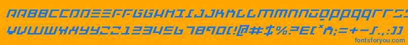 Repulsorei Font – Blue Fonts on Orange Background