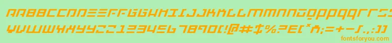 Repulsorei Font – Orange Fonts on Green Background