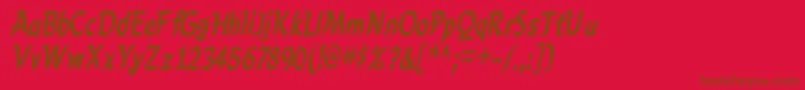 CarynBold Font – Brown Fonts on Red Background