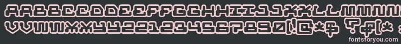 MrfuglesangOutline Font – Pink Fonts on Black Background