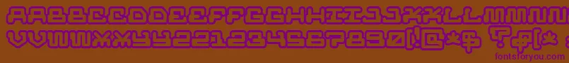 MrfuglesangOutline Font – Purple Fonts on Brown Background