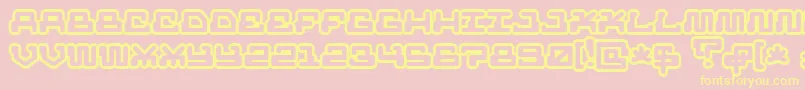 MrfuglesangOutline Font – Yellow Fonts on Pink Background