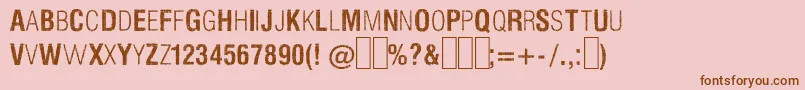 SilentHellOfCheryl Font – Brown Fonts on Pink Background