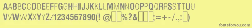 SilentHellOfCheryl Font – Gray Fonts on Yellow Background