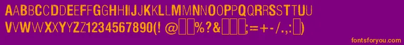 SilentHellOfCheryl Font – Orange Fonts on Purple Background