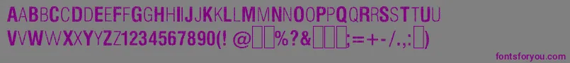SilentHellOfCheryl Font – Purple Fonts on Gray Background