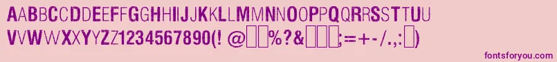 SilentHellOfCheryl Font – Purple Fonts on Pink Background