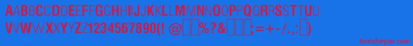 SilentHellOfCheryl Font – Red Fonts on Blue Background