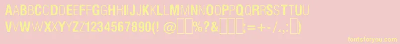 SilentHellOfCheryl Font – Yellow Fonts on Pink Background