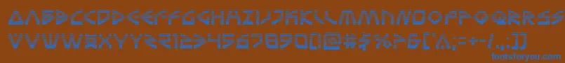 Terrafirmagrad Font – Blue Fonts on Brown Background