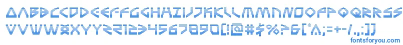 フォントTerrafirmagrad – 白い背景に青い文字