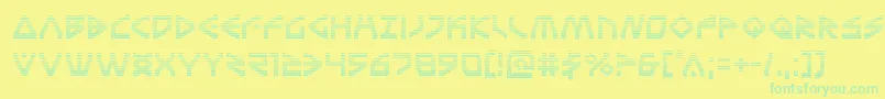 Czcionka Terrafirmagrad – zielone czcionki na żółtym tle