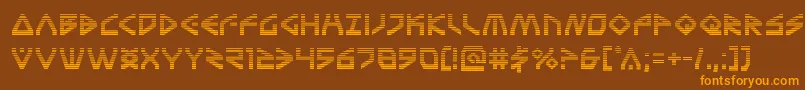 Terrafirmagrad-fontti – oranssit fontit ruskealla taustalla