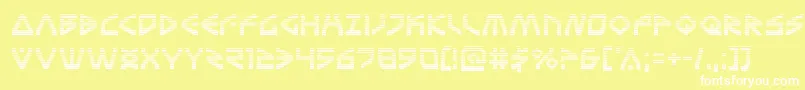 Terrafirmagrad Font – White Fonts on Yellow Background