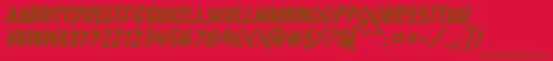 MenOfScienceItalic Font – Brown Fonts on Red Background