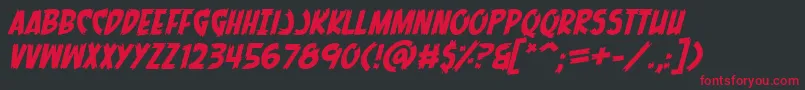 MenOfScienceItalic Font – Red Fonts on Black Background