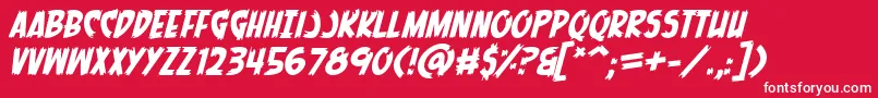 MenOfScienceItalic Font – White Fonts on Red Background