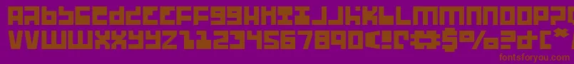 Ufohuntere Font – Brown Fonts on Purple Background