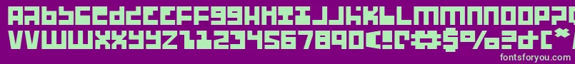 Ufohuntere Font – Green Fonts on Purple Background