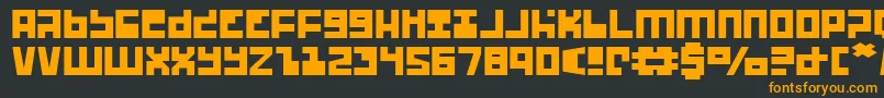 Ufohuntere Font – Orange Fonts on Black Background