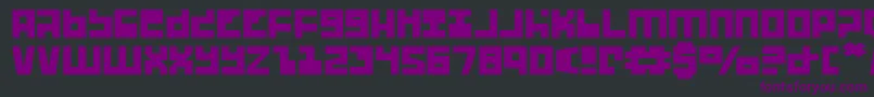 Ufohuntere-Schriftart – Violette Schriften auf schwarzem Hintergrund