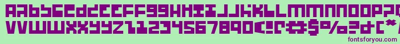 Ufohuntere Font – Purple Fonts on Green Background