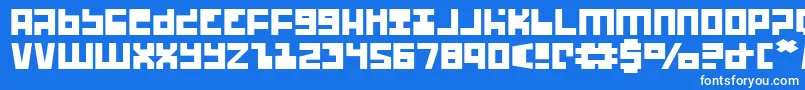 Ufohuntere Font – White Fonts on Blue Background