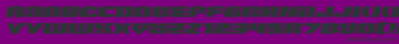 フォントCapricusexpandsemistraight – 紫の背景に黒い文字