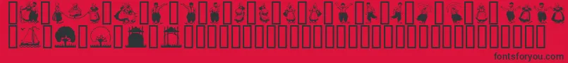 Dutchmen Font – Black Fonts on Red Background