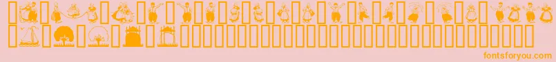 Dutchmen Font – Orange Fonts on Pink Background